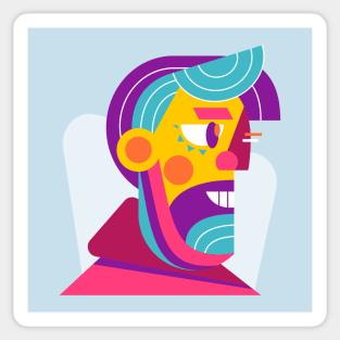 Abstract Portrait Shapes Person Sticker